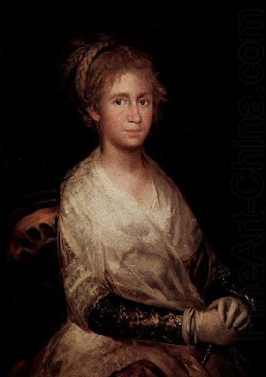 Francisco de Goya Portrait of Josefa Bayeu y Subias wife of painter Goya